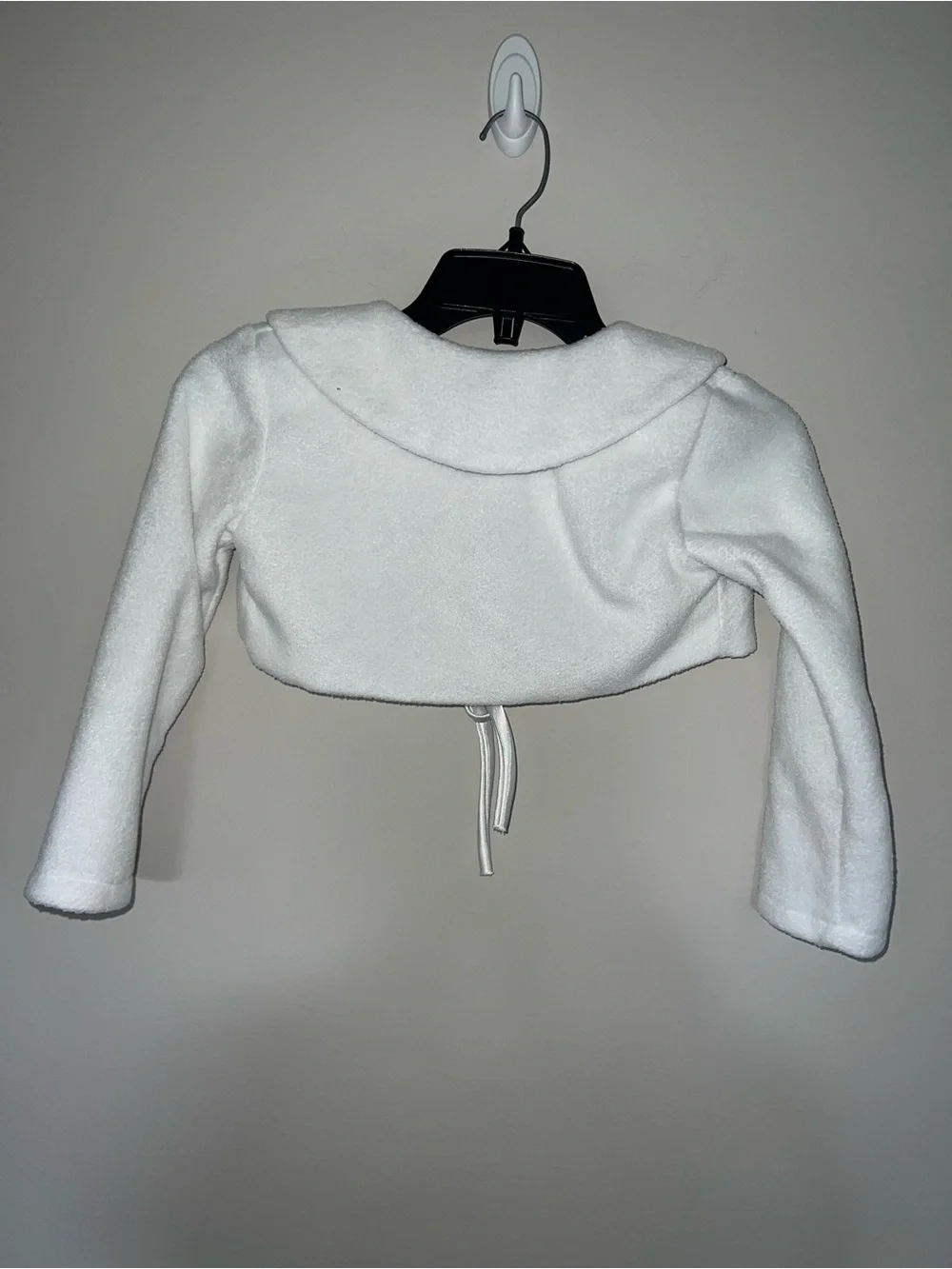 White Cropped Bolero Jacket with Satin Lining cover up wedding Kid's Dream 7/8